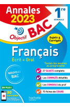 Francais 1re generale annales 2023