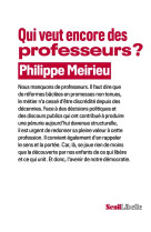 Qui veut des professeurs ?