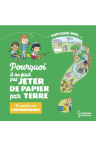 Pourquoi il ne faut pas jeter de papier par terre