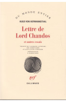 Lettre de lord chandos et autres essais