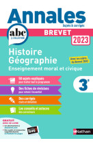 Histoire geographie emc brevet annales 2023