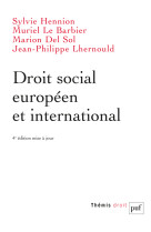 Droit social europeen et international