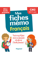 Mes fiches memo francais cm1-cm2