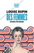 Des femmes - discours preliminaire