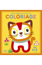 Coloriage tableaux d'animaux le chat des 3 ans