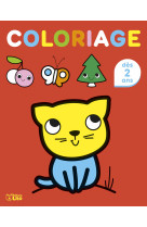 Coloriage - petit chat - les grands colorigages des tout-petits - 2 ans