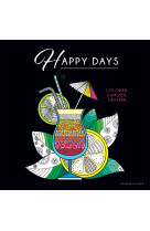 Black coloriage - happy days