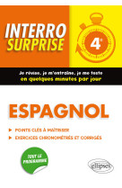 Espagnol quatrieme interro surprise tout le programme points cles a maitriser exercice