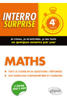 Maths 4 tout le cours en 66 questions repon ses 200 exercices chronometres corriges 2em