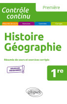 Histoire geo 1re nouveaux programmes