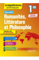 Specialite humanites, litterature et philos ophie 1ere nouveaux programmes