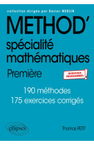 Specialite maths 1re nouveaux programmes