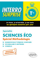 Specialite sciences economiques et sociales . special methodologie. terminale - nouveau