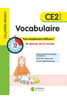 Les petits devoirs vocabulaire ce2 ed 2023