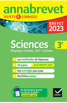 Sciences : physique-chimie, svt, technologie brevet annales 2023