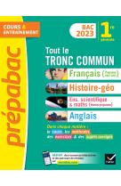 Tout le tronc commun 1re generale bac 2023