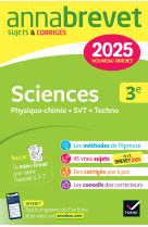 Annabrevet 2025 sciences 3e