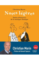 Notes legeres - droles d'histoires de la mu sique classique