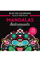 Bloc de coloriages black premium : mandalas destressants