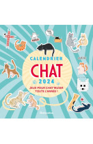 Calendrier mural jeux chats 2024