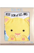 Tissu pastel petit lion et ses amis