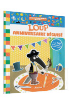 Loup l'anniversaire deguise 140 autocollants repositionnables