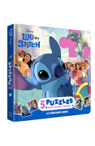 Lilo et stitch - mon petit livre puzzle - 5 puzzles 9 pièces - disney