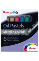 Pastels a l huile etui de 6 metallique