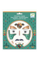 Stickers visages repositionnables chevalier 3+