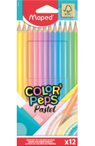 Crayons de couleur color-peps pastel etui de 12