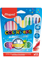 Feutres color-peps long life etui de 12