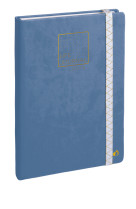 Carnet 21 life journal dots bleu gris