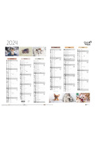 Calendrier 2024 55x40.5 animaux