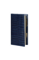 Agenda as16 veau croco savannah bleu marine