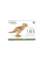 Maquette en bois 3d mecanique t-rex 8+