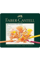 Crayons de couleur polychromos boite metal de 24