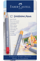 Crayons de couleur goldfaber aqua boite metal de 12