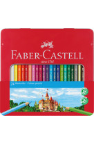 Crayons de couleur chateau boite metal de 24