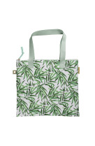 Tote bag avec zip 40x35 feuillage vert