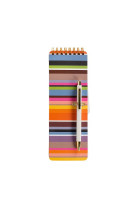 Bloc notes + stylo 7.5x21.5 rayures multicolores