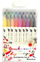 Feutres brush sign pen twin etui de 18