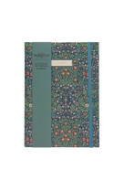 Morris & co journal a5 ligne tranche doree bleu