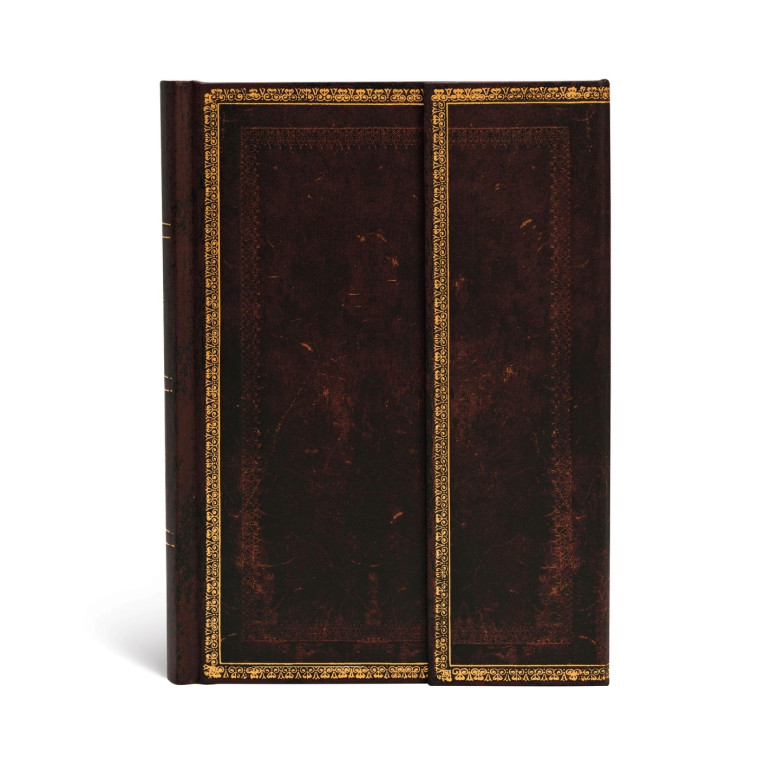 CARNET BLACK MOROCCAN MIDI LIGNE - PAPERBLANKS - PAPERBLANKS