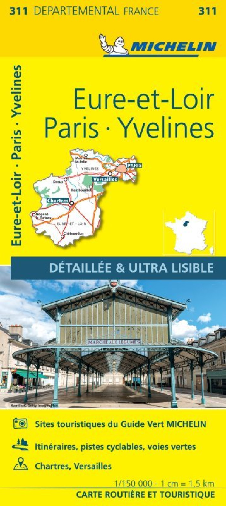 CARTE DEPARTEMENTALE EURE-ET-LOIR, PARIS, Y VELINES - XXX - MICHELIN