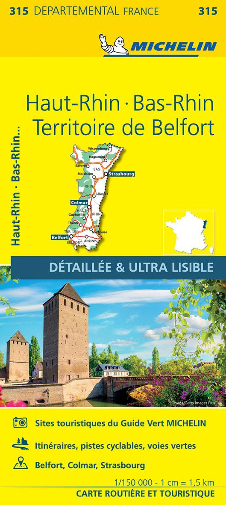 BAS-RHIN, HAUT-RHIN, TERRITOIRE DE BELFORT 315 - XXX - MICHELIN