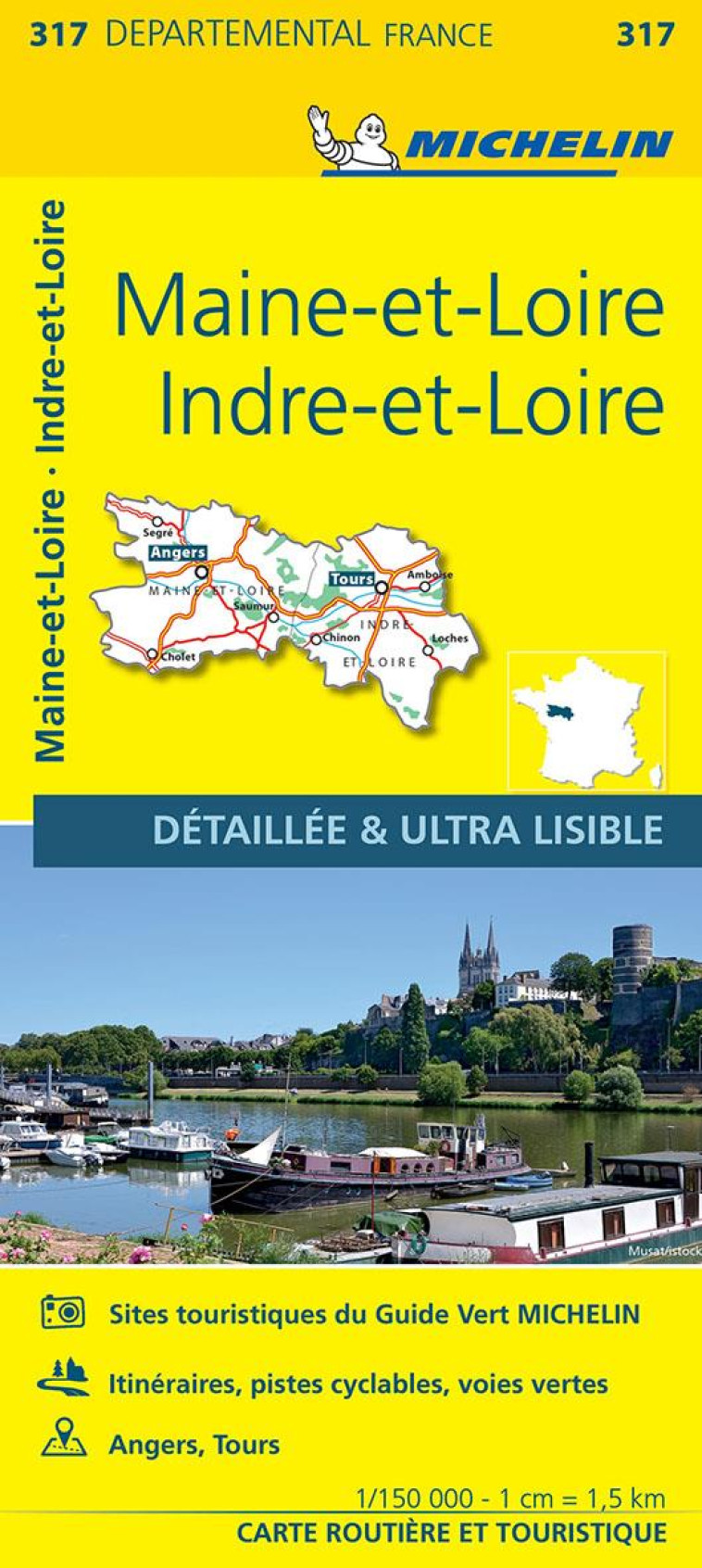 CARTE DEPARTEMENTALE 317 INDRE-ET-LOIRE, MA INE-ET-LOIRE - XXX - MICHELIN