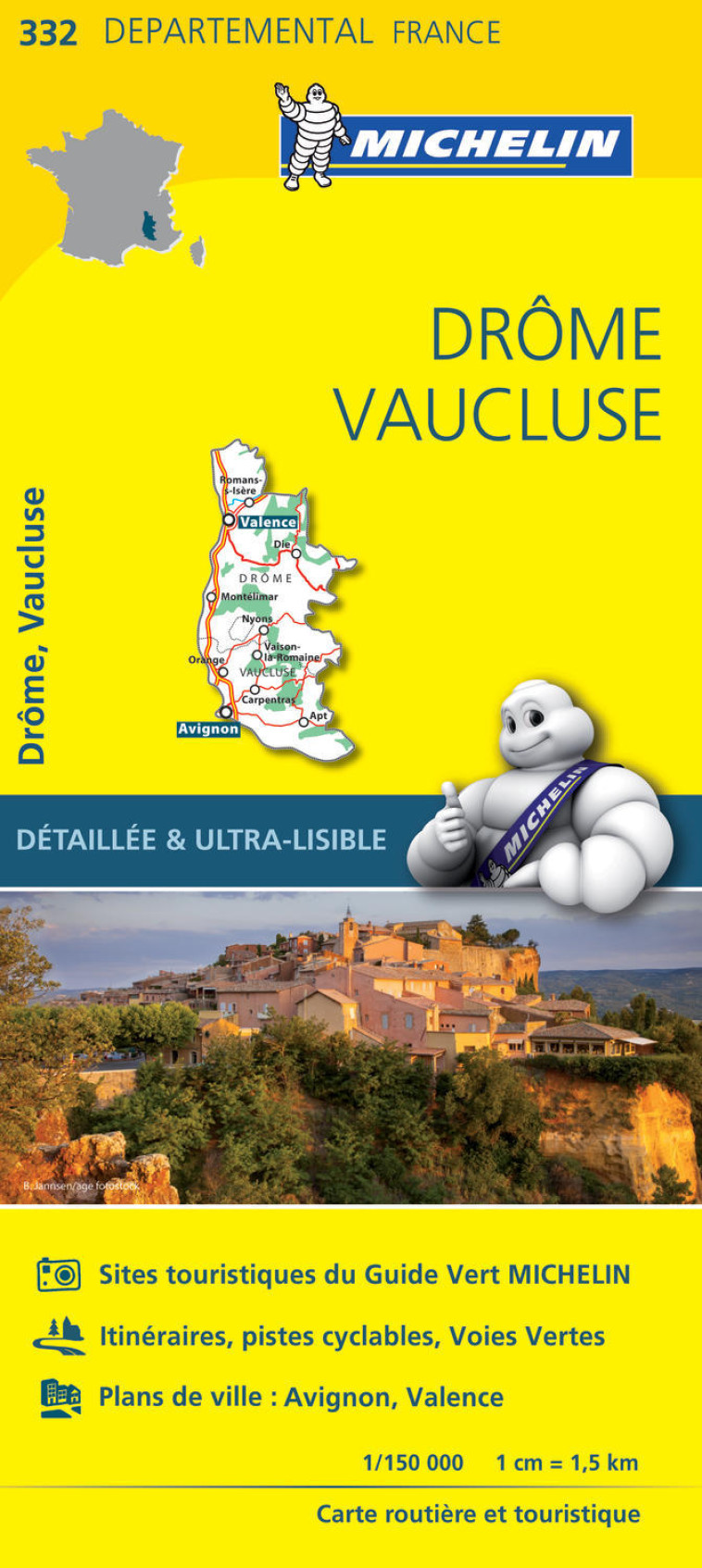 CARTE DEPARTEMENTALE 332 DROME, VAUCLUSE - XXX - MICHELIN