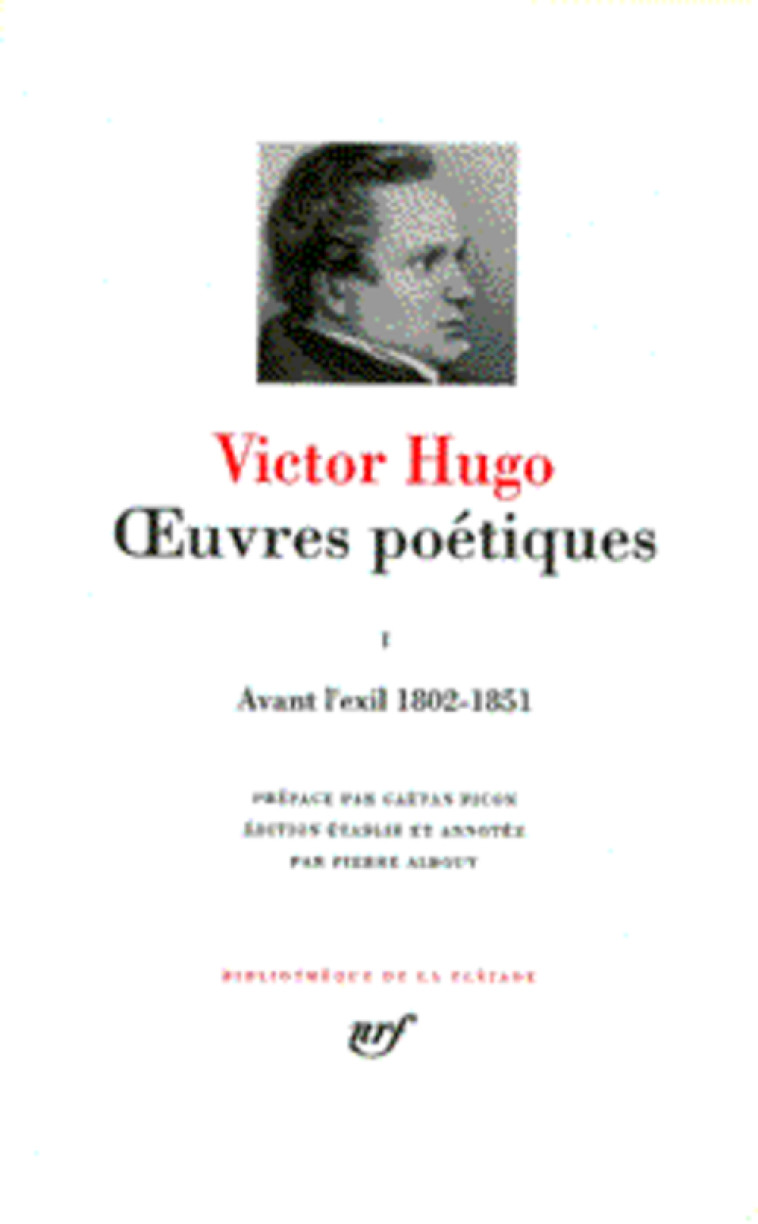 OEUVRES POETIQUES T1 - HUGO/PICON - GALLIMARD