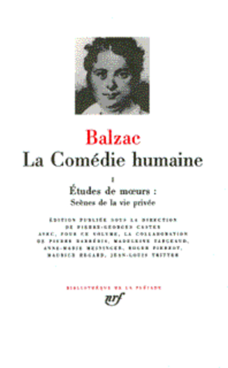 LA COMEDIE HUMAINE T01 - BALZAC HONORE DE - GALLIMARD