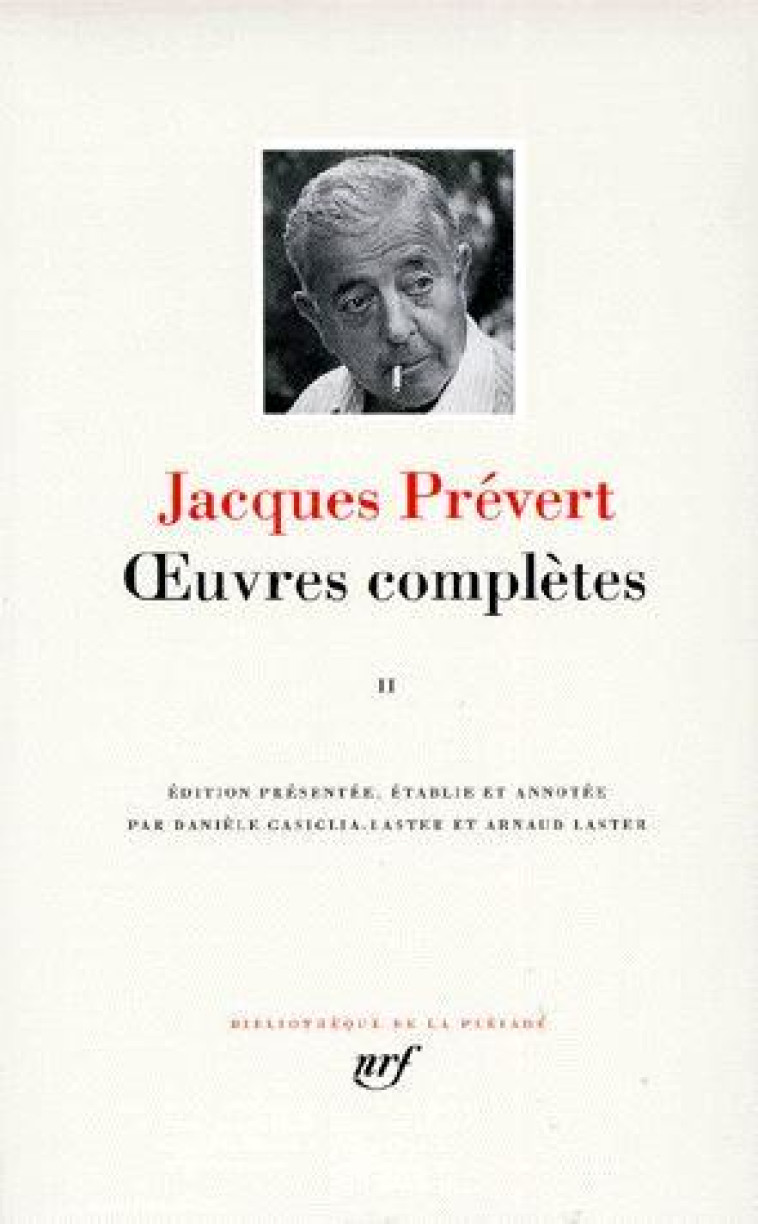 OEUVRES COMPLETES T2 - PREVERT JACQUES - GALLIMARD